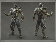 Concept art of Reptile's primary costume in MKX