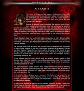 Nitara's bio from the MK Armageddon website.