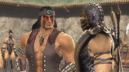 Nightwolf faces Scorpion