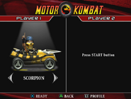 Motor Kombat character select screen