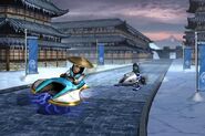 The Lin Kuei Palace as a stage in Motor Kombat.