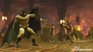 Another screenshot of Batman fighting Scorpion.