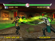 Quan Chi vs. Scorpion in Deadly Alliance