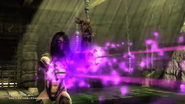 Mileena performing her Sai Blast in MK 2011.