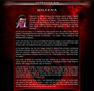 Mileena's bio from the MK Armageddon website.