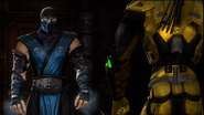 Sub-Zero is shocked to see an automated Cyrax