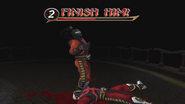 Ermac jumps and crushes his opponent's head.