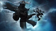 Taven's cameo appearance in Mortal Kombat (2011) as seen in Raiden's vision