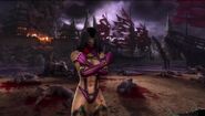 Mileena doing Baraka's victory pose after winning Challenge 184, Rogue Element.