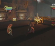 Taven fighting the Red Dragon