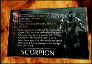 Scorpion's Bio Kard