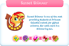 Sunset Shimmer's description.