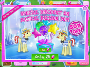 Advertisement for Magical Balloon Pop 50% off.