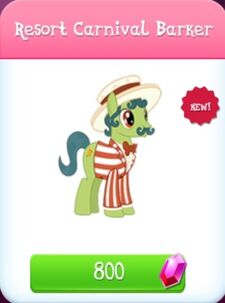 Resort Carnival Barker The My Little Pony Gameloft Wiki Fandom
