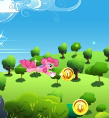 Pinkie Pie playing the cloud game