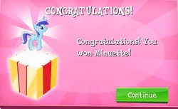 Minuette Won in EG