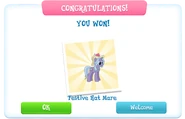 Festive Hat Mare being rewarded after completing Time-Limited Collection