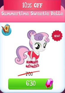 Summertime Sweetie Belle Store
