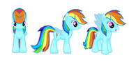 Renders of Rainbow Dash's model.