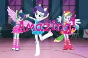 You may receive 2 messages: Amazing or You Rock, that happens when you have a good performance in the dance game.