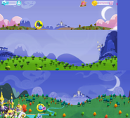 The lighting on the moon would look like as if it takes a month to travel from Sweet Apple Acres to Canterlot ...