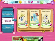 Rainbow Dash in the store when the game was first released.