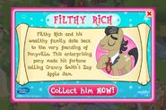 Collection screen for Filthy Rich.