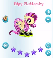 Edgy Fluttershy Character 360