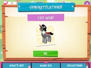 King Sombra as a reward for completing the Mane Six collection