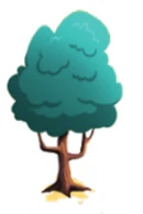 Sturdy aquamarine tree