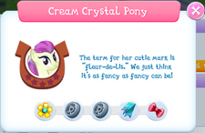 Cream Crystal Pony album description