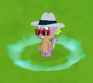 Spike's disguise during the "Molt Down" quest and in every new update of the game.