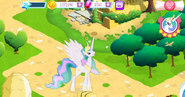 Princess Celestia in-game.png (486 KB) Princess Celestia in front of Ancient Ziggurat.