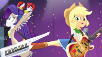 Applejack kicks Rarity away from her EG2