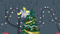 Derpy about to hang an ornament S6E8