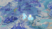 Pinkie and Rarity's cutie marks drift over the map S6E12