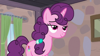 Sugar Belle smiling lovingly at Big McIntosh S7E8