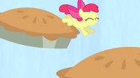 Apple Bloom jumping on pies S4E17
