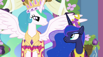 Celestia and Luna smiling S03E13