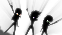 Cutie Mark Crusaders on-stage silhouette EG2