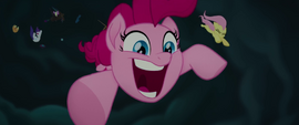 Pinkie Pie smiling as she falls out of the sky MLPTM