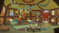 Prince Rutherford in his throne room S8E2
