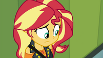 Sunset Shimmer nodding at Trixie's words EGFF