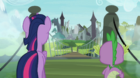 Twilight and Spike at the old castle S4E03