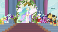 Celestia with other ponies S2E26