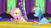 Fluttershy finishes Pinkie's sentence S5E3