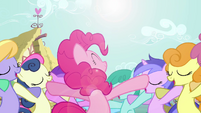 Pinkie Pie singing "smile as wide as a mile" S02E18