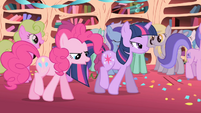 I don't think she wants to enjoy the party Pinkie, you'll get her next time.