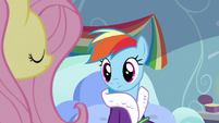 Rainbow looking at Fluttershy S5E5