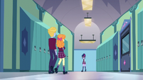 Sci-Twi walking down the Crystal Prep hallway EG3